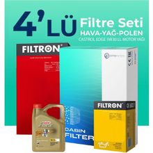 Filtron Opel Corsa 1.3 Dizel Castrol Motor Yağlı 1998-2006 4'lü Filtre Bakım Seti