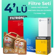 Filtron Range Rover Vogue 2.0 Benzin Shell Motor Yağlı 2018-2021 4'lü Filtre Bakım Seti