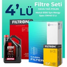 Filtron Renault Captur 1.2 TCE Motul Motor Yağlı 2013-2019 4'lü Filtre Bakım Seti