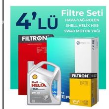 Filtron Renault Symbol 0.9 TCE Shell Motor Yağlı 2014-2021 4'lü Filtre Bakım Seti