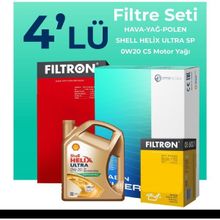 Filtron Seat İbiza 1.0 TSI Shell Motor Yağlı 2015-2017 4'lü Filtre Bakım Seti