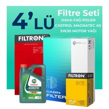 Filtron Skoda Fabia 1.4 Benzin Castrol Motor Yağlı 2000-2008 4'lü Filtre Bakım Seti