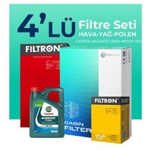 Filtron Toyota Yaris 1.5 Hybrid Castrol Motor Yağlı 2012-2016 4'lü Filtre Bakım Seti