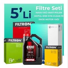 Filtron Volvo S80 1.6 Dizel Motul Motor Yağlı 2010-2012 5'li Filtre Bakım Seti