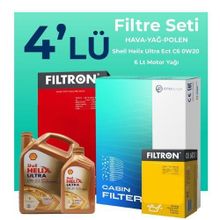 Filtron Volvo V90 2.0 D5 Dizel Shell Motor Yağlı 2018-2020 4'lü Filtre Bakım Seti