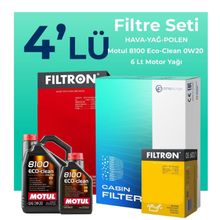 Filtron Volvo XC60 D4 2.0 Dizel Motul Motor Yağlı 2017-2019 4'lü Filtre Bakım Seti