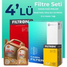 Filtron Volvo XC60 D4 2.0 Dizel Shell Motor Yağlı 2017-2019 4'lü Filtre Bakım Seti