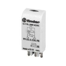 Finder 99.02.0.230.98 Yeşil Led Varistör 110 240V AC DC Modülü