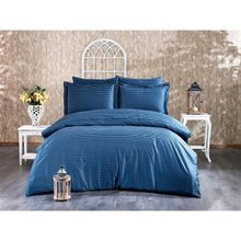 Finezza 1181 200x220 cm 6 Parça İndigo Bella Bambu Jakar Kumaş Indigo Çift Kişilik Nevresim Takımı
