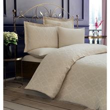 Finezza 1189 200x220 cm 6 Parça Monaco Bambu Jakar Kumaş Bej Çift Kişilik Nevresim Takımı