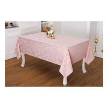 Finezza 160x220 cm İpek Lüx Jakar Polycotton Kumaş Pudra Dikdörtgen Masa Örtüsü
