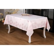 Finezza 160x220 cm Müge Lüx Jakar Kumaş Pudra Dikdörtgen Masa Örtüsü