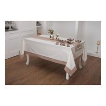 Finezza 170x230 cm 18 Parça 8 Kişilik Armine Pamuk Kahverengi Sofra Takımı