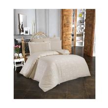 Finezza 904 200x220 cm 6 Parça Jardin Bambu Jakar Kumaş Krem Çift Kişilik Nevresim Takımı