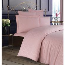 Finezza 907 200x220 cm 6 Parça Pembe Monaco Bambu Jakar Kumaş Pudra Çift Kişilik Nevresim Takımı