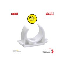 Fırat 50 Adet 20 mm Pprc Tekli Boru Kelepçesi