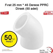 Fırat 50 Adet 25 mm 45 Derece Pprc Dirsek