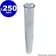 Fıratmed Santrifüj Test Tüpü 16 x 100 cm Dibi Konik Polistiren 250 Adet Şeffaf Deney Tüpü