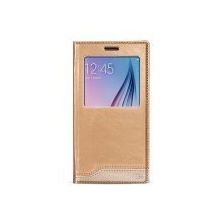 Fitcase Dolce S6 G920 Gizli Mıknatıslı Pencereli Gold Kılıf