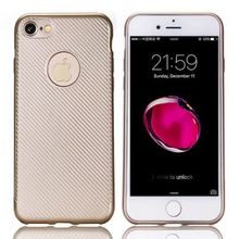 Fitcase iPhone 7-8 Carbon Desen Gold Arka Kapak