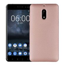 FitCase Nokia 6 Carbon Desen Rose Gold Arka Kapak