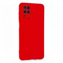 Fitcase Samsung Galaxy A22 Glass Kamera Korumalı Lansman Silikon Kapak