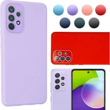 Fitcase Samsung Galaxy A53 5G Glass Kamera Korumalı Lansman Silikon Kapak