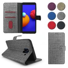 Fitcase Samsung Galaxy A6 A600 Kılıf Fabric Kapaklı Cüzdanlı