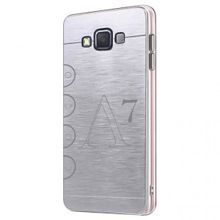 Fitcase Samsung Galaxy A7 A700 Metal TPU Gri Arka Kapak