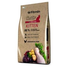 Fitmin Purity Kitten Taze Tavuk Etli ve Ciğerli Tahılsız Yavru 1.5 kg Kedi Maması
