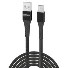 FitPlus Strong ST-111 3A 1 mt Örgü - Siyah Micro USB Data/Şarj Kablosu