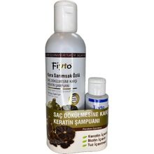 Fiyto Doğal Kara Sarımsak Özlü Saç Dökülmesine Karşı Keratin Bitkisel 500 ml Şampuan + Armağan 75 ml Saç Serumu