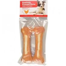Flamingo Tavuk Kaplı Kemik 15 cm 2'li Köpek Ödülü