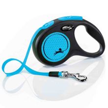 Flexi 5 m S Mavi New Neon Otomatik Şerit Köpek Gezdirme Kayışı
