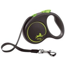 Flexi Black Design 5 mt Medium Yeşil Otomatik Şerit Gezdirme Kayışı