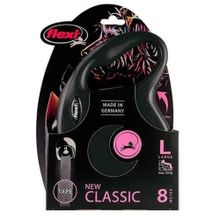 Flexi New Classic 8 mt Siyah L Otomatik Şerit Köpek Gezdirme Tasması