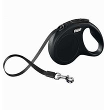 Flexi New Classic Siyah M 5 mt İp Otomatik Gezdirme Tasması