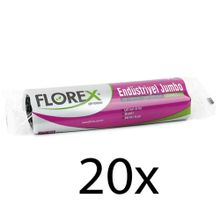 Florex Jumbo Endüstriyel 10 Adet 20 Rulo Siyah Çöp Torbası