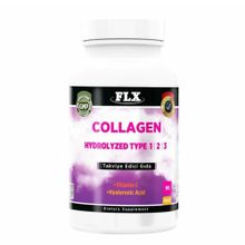 Flx Collagen Hydrolyzed Type 1-2-3 Vitamin C Hyaluronic Acid 90 Tablet