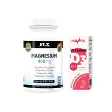 Flx Magnesium 400 mg 180 Tablet + Nevfix Vitamin D3 400 IU 20 ml Sprey