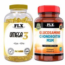 Flx Omega 3 90 Kapsül Balık Yağı + Glucosamine Chondroitin MSM Collagen Vitamin D 60 Tablet