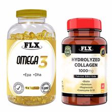 Flx Omega 3 90 Kapsül Balık Yağı + Hydrolyzed Collagen 1000 mg 60 Tablet