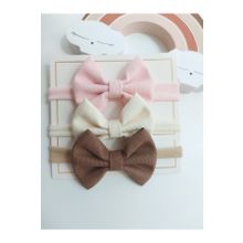 Fns butik Kız Bebek Renkli Fiyonk Saç Bandı 3'lü