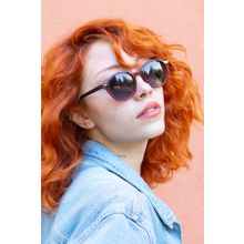 Focus On Lemon Rose Retro Yuvarlak Polarize Güneş Gözlüğü