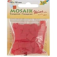 Folia 57220 Sıcak Kırmızı 10x10 mm 190 Adet Transparan Mozaik Seti