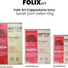 Folix Art Cappadocia Ivory Spiralli 150 gr 30 Yaprak Çizim Defteri