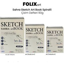 Folix Art Sahra Sketch Book 90 gr 50 Yaprak Spiralli Çizim Defteri