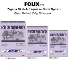 Folix Art Zigana Sketch Esquisse Book Spiralli 150 gr 30 Yaprak Çizim Defteri
