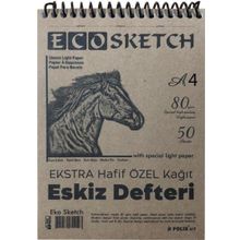 Folix FLX-822180 Eco Sketch Spiralli A4 50 Yaprak Eskiz Defteri
