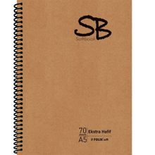 Folix Spiralli A5 70 Yaprak Noktalı Kraft Kapak Defter